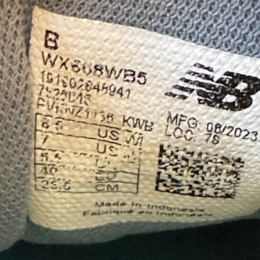 New Balance 608 Athletic Trainers Womens Sz 8.5 Mens Sz 7 White Leather - Picture 9 of 10